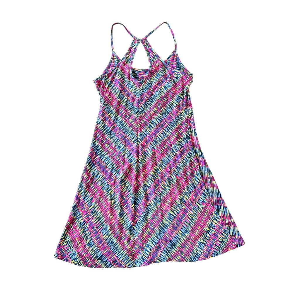 Patagonia Women’s Sprint Dress Keyhole A-Line Shelf Bra Medium Rainbow Organic - Picture 3 of 4